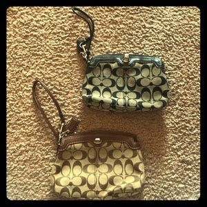 Two Coach wristlets